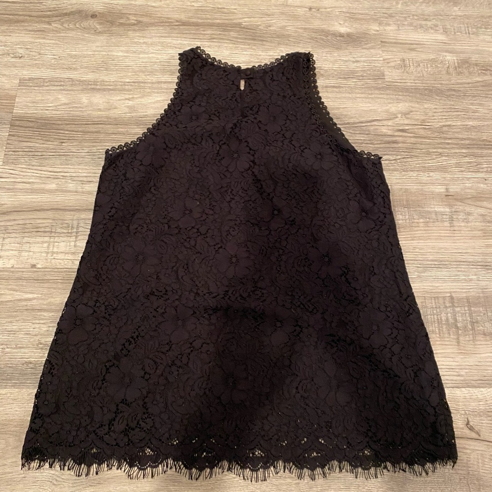 Cabi Slip Dress Black Size Medium Crochet Cocktail Sleeveless - Picture 2 of 7